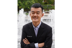 A happy Ding Liren after his victory in the 2019 Sinquefield Cup.