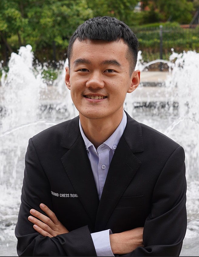 A happy Ding Liren after his victory in the 2019 Sinquefield Cup.